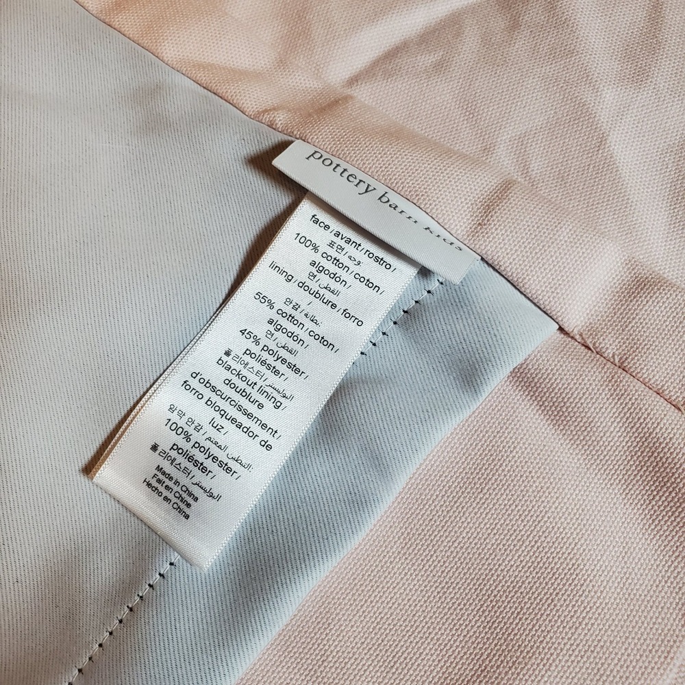 Potterybarn Kids Light Pink Blackout Curtain Panel Cotton 44x63 Rod Pocket - Picture 4 of 8